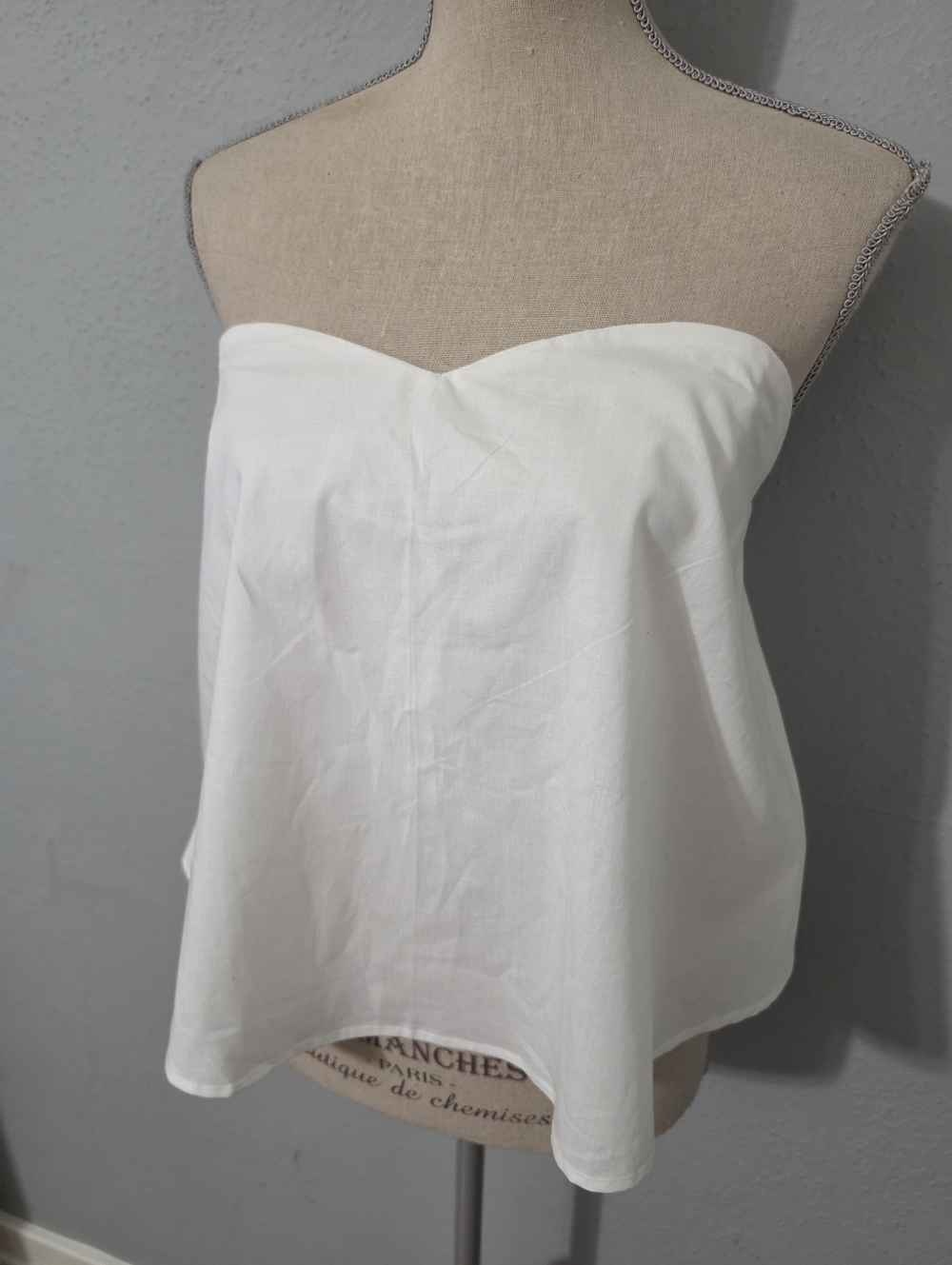 Free People Avery Optic White Tube Top NWT Size Large - Picture 3 of 13